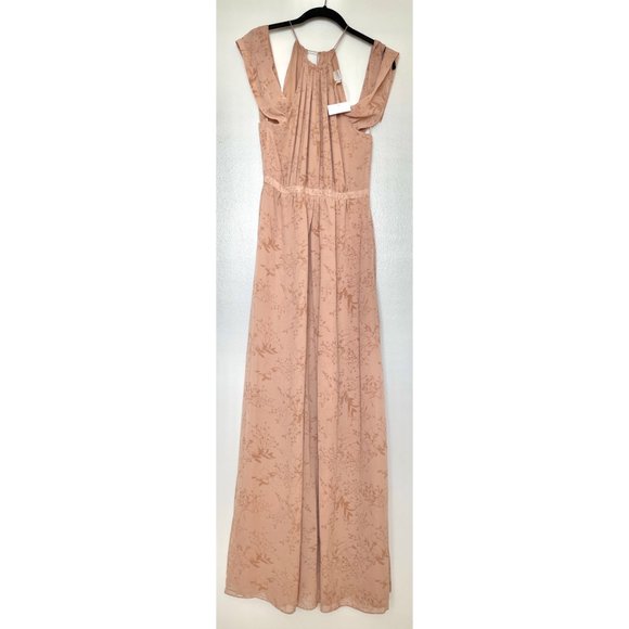 TJD Floral Flowy Goddess Halter Maxi Dress - Picture 4 of 8